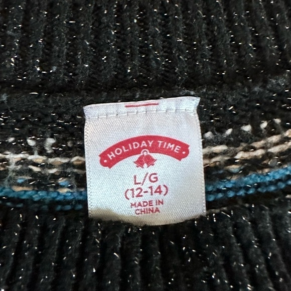 Holiday Time Women's Ugly Christmas Sweater Knit Polar Bears Size Large (12-14) - Picture 14 of 17